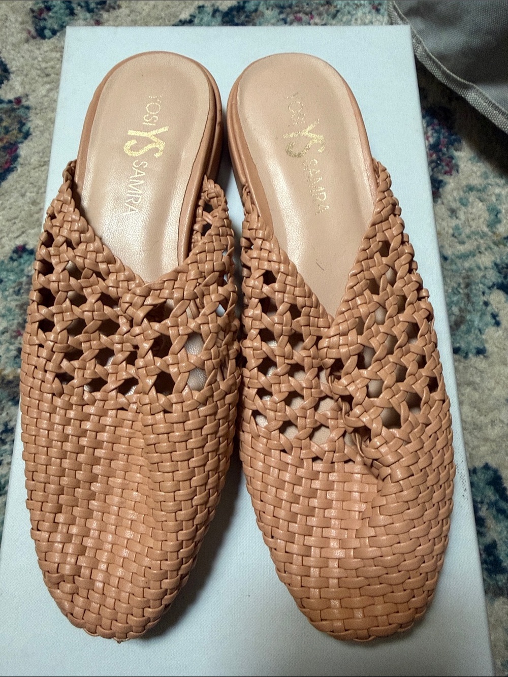Like New Yoshi Samara Woven Slip-On Mule in Tan- size 7